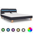 Bed Frame With Led Without Mattress Fabric 150X200 Cm King Size