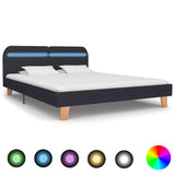 Bed Frame With Led Without Mattress Fabric 150X200 Cm King Size