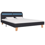 Bed Frame With Led Without Mattress Fabric 150X200 Cm King Size