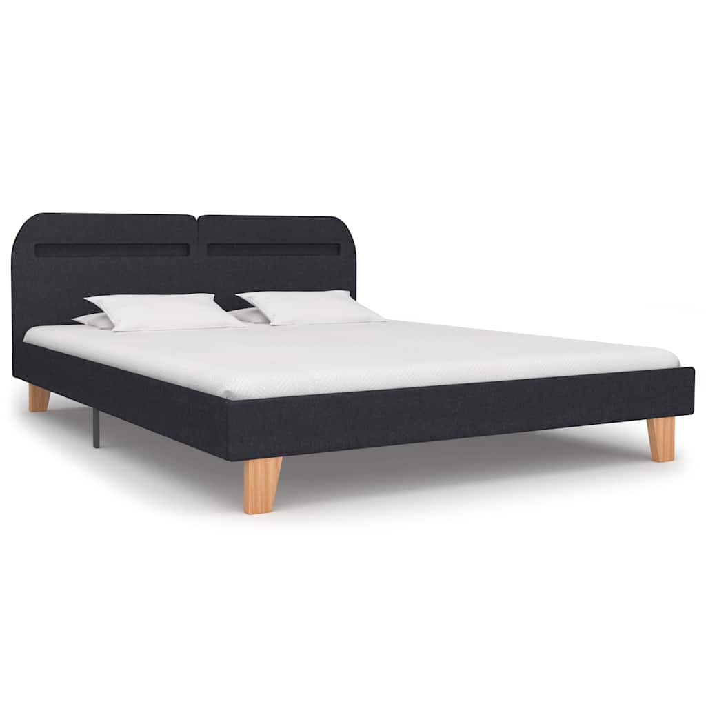 Bed Frame With Led Without Mattress Fabric 150X200 Cm King Size