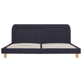 Bed Frame With Led Without Mattress Fabric 150X200 Cm King Size