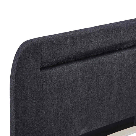Bed Frame With Led Without Mattress Fabric 150X200 Cm King Size