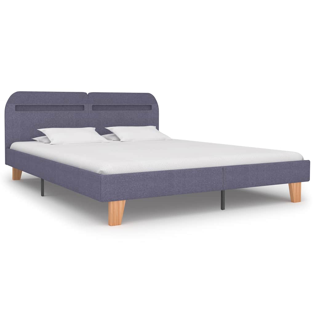 Bed Frame With Led Without Mattress Fabric 150X200 Cm King Size