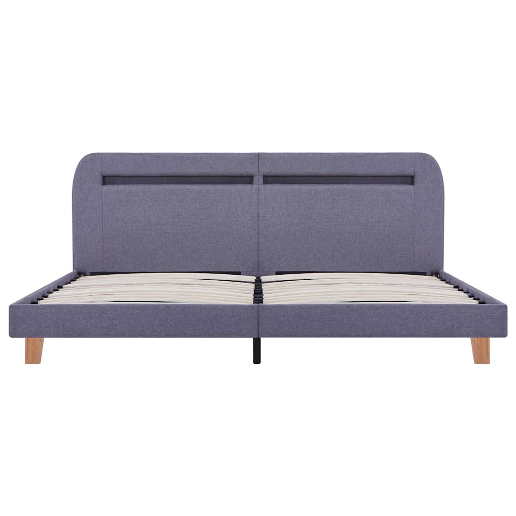 Bed Frame With Led Without Mattress Fabric 150X200 Cm King Size