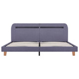 Bed Frame With Led Without Mattress Fabric 150X200 Cm King Size