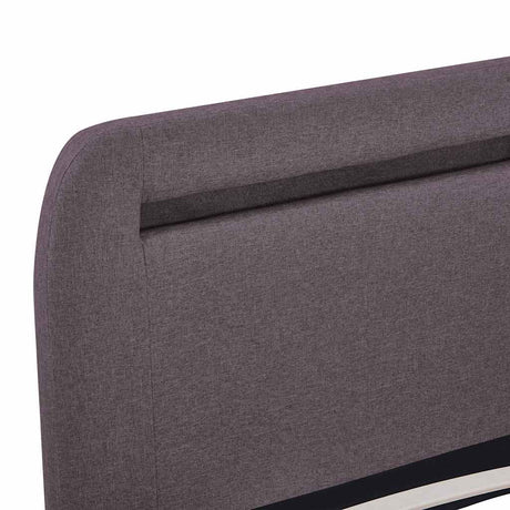 Bed Frame With Led Without Mattress Fabric 150X200 Cm King Size