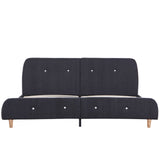 Bed Frame without Mattress Dark Grey Fabric 150x200 cm King Size