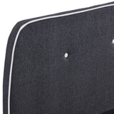 Bed Frame without Mattress Dark Grey Fabric 150x200 cm King Size