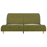 Bed Frame without Mattress Green Fabric 150x200 cm King Size
