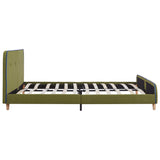 Bed Frame without Mattress Green Fabric 150x200 cm King Size