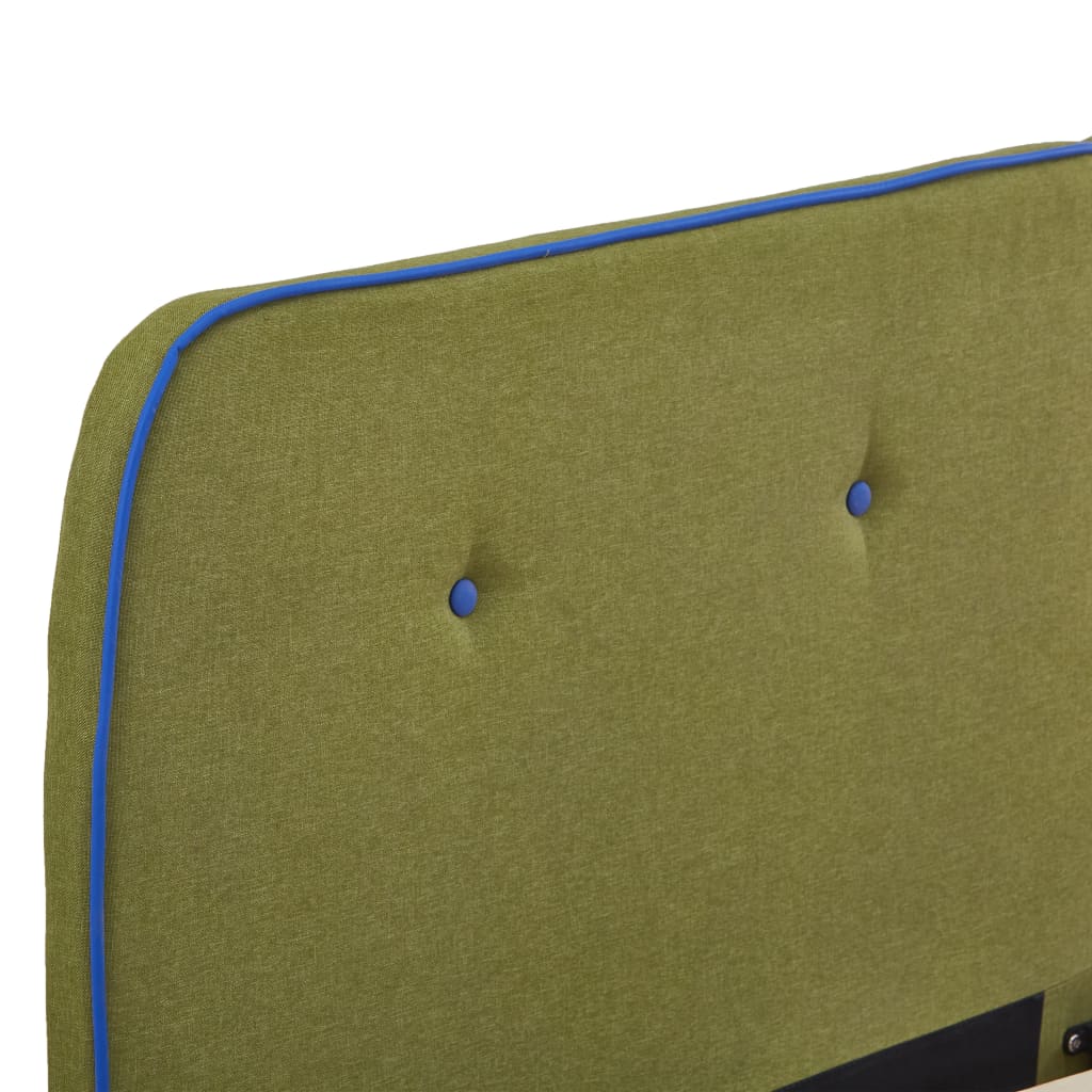 Bed Frame without Mattress Green Fabric 150x200 cm King Size