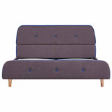 Bed Frame without Mattress Taupe Fabric 135x190 cm Double