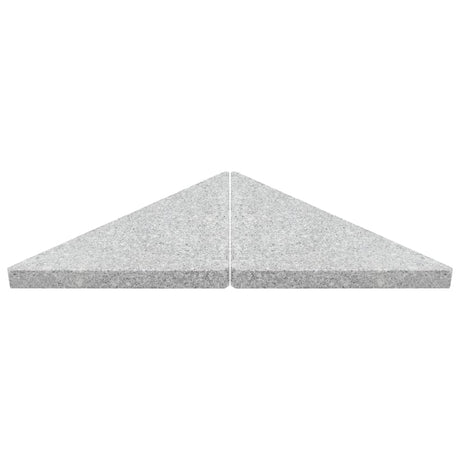 Umbrella Weight Plates 4 Pcs Grey Granite Triangular