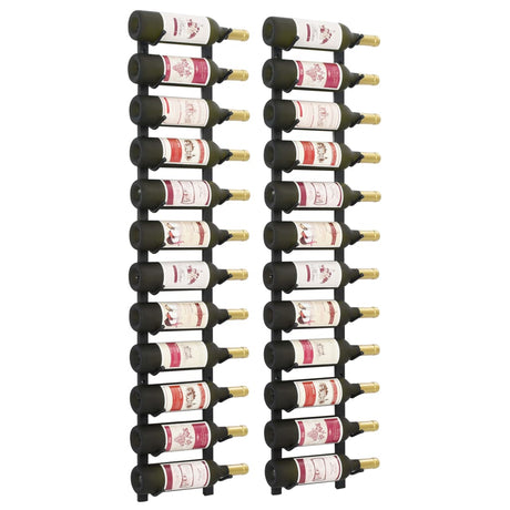 Wall Mounted Wine Rack For 12 Bottles Iron