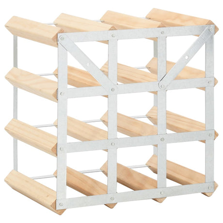 Wine Rack For 12 Bottles Solid Pinewood