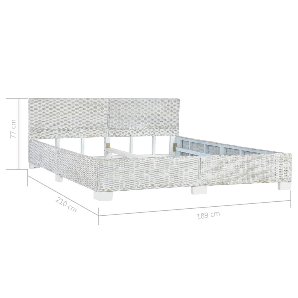 Bed Frame Without Mattress Natural Rattan Super King
