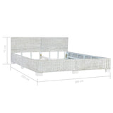 Bed Frame Without Mattress Natural Rattan Super King