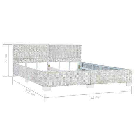 Bed Frame Without Mattress Natural Rattan Super King