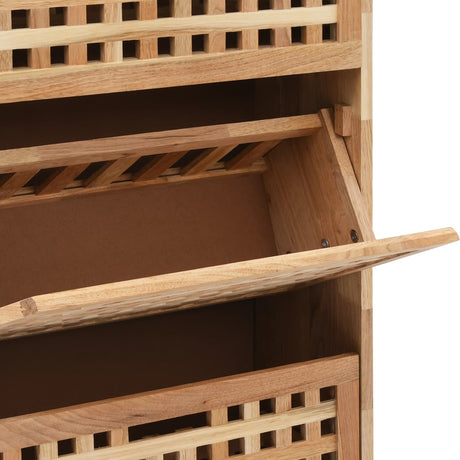 Shoe Storage Cabinet 55X20X Solid Walnut Wood