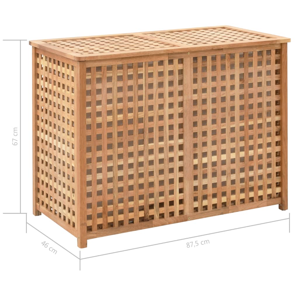 Laundry Bin Solid Walnut Wood
