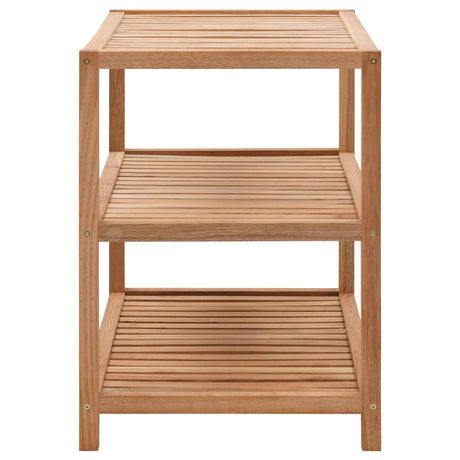 Bathroom Shelf Solid Walnut Wood 65X40X55 Cm