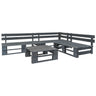 4 Piece Garden Pallet Lounge Set Natural Wood