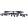 6 Piece Garden Pallet Lounge Set Wood