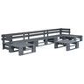 6 Piece Garden Pallet Lounge Set Natural Wood