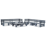 6 Piece Garden Pallets Lounge Set Wood