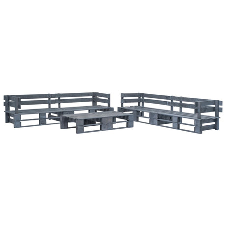 6 Piece Garden Pallets Lounge Set Wood