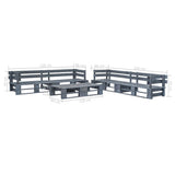 6 Piece Garden Pallets Lounge Set Wood