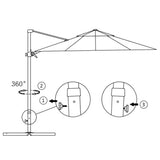 Garden Parasol With Portable Base