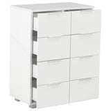 Sideboard High Gloss White 60x35x80 cm Engineered Wood