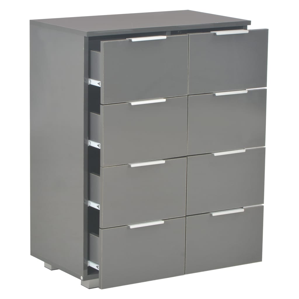 Sideboard High Gloss 60X35X80 Cm Engineered Wood