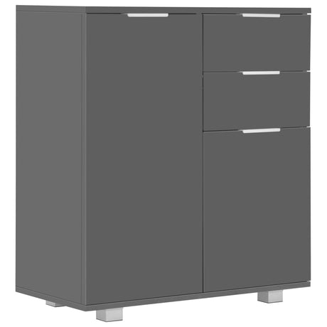 Sideboard High Gloss 71X35X80 Cm Engineered Wood