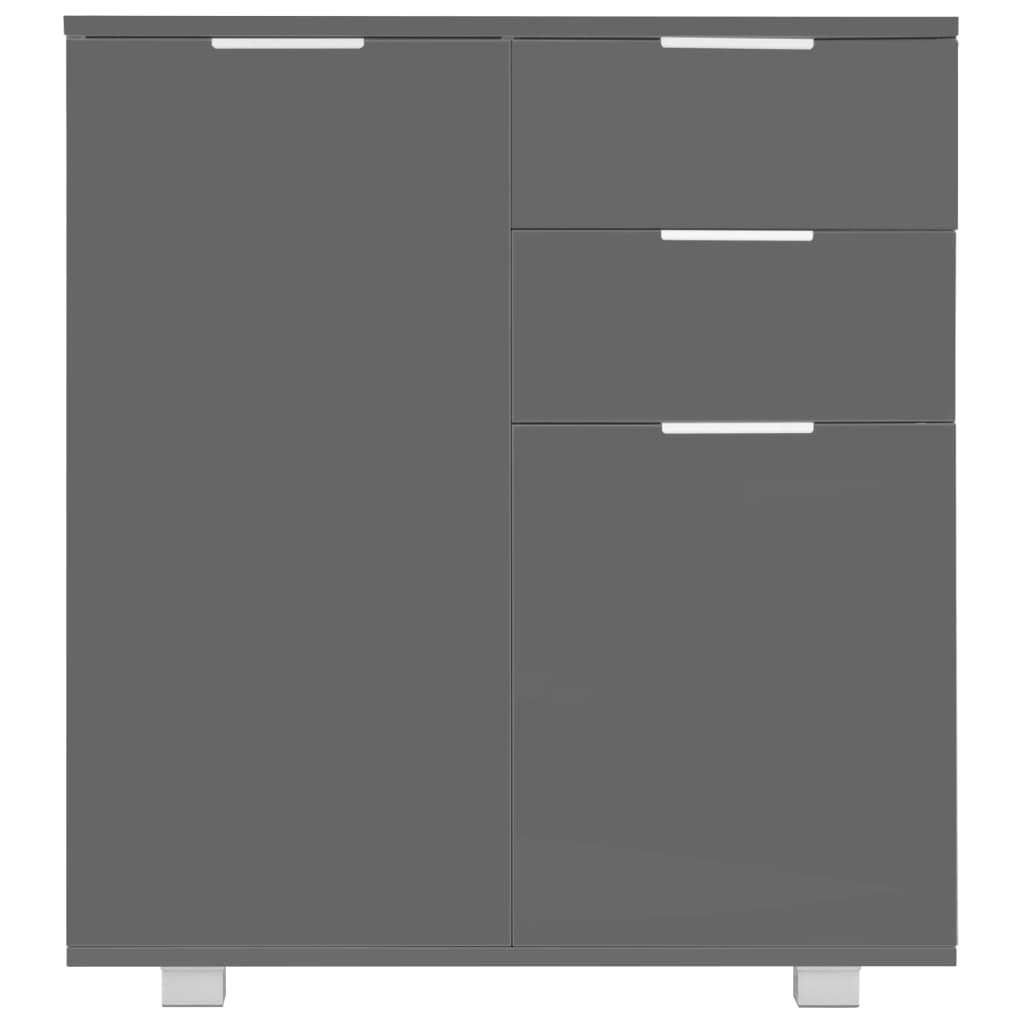 Sideboard High Gloss 71X35X80 Cm Engineered Wood