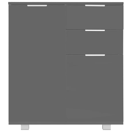 Sideboard High Gloss 71X35X80 Cm Engineered Wood