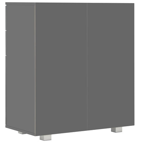Sideboard High Gloss 71X35X80 Cm Engineered Wood