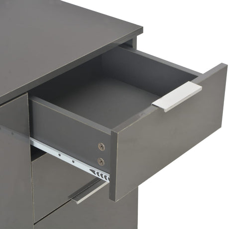 Sideboard High Gloss 71X35X80 Cm Engineered Wood