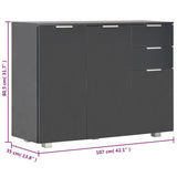 Sideboard High Gloss 107X35X80.5 Cm
