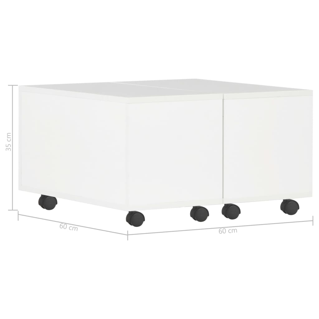 Coffee Table High Gloss Engineered Wood