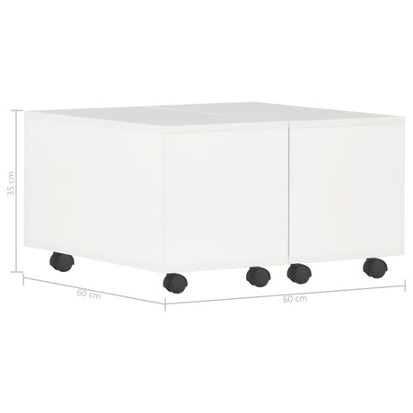 Coffee Table High Gloss Engineered Wood