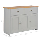 Sideboard Grey 112X35X81 Cm