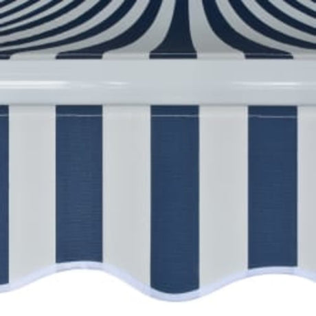 Folding Awning Manual Operated 600 Cm Blue/White