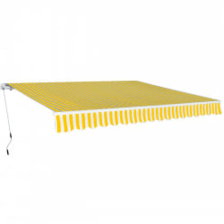 Folding Awning Manual Operated 600 Cm Blue/White