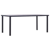 Dining Table Black And Concrete Grey Mdf