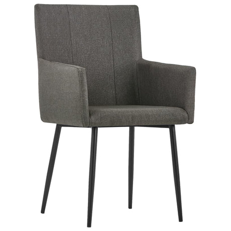 Dining Chairs With Armrests 2 Pcs Fabric