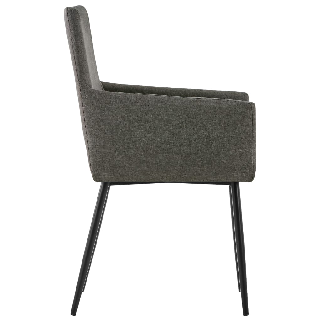Dining Chairs With Armrests 2 Pcs Fabric