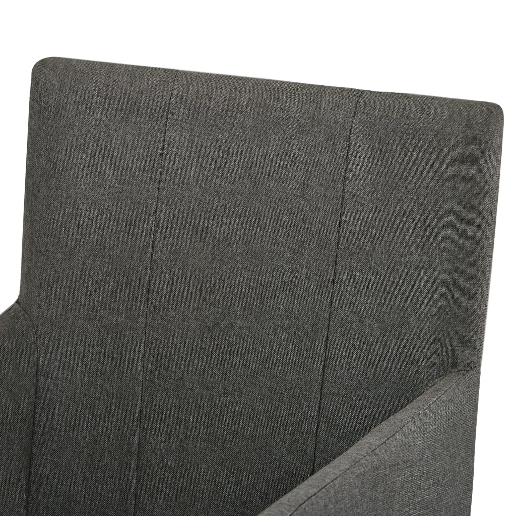 Dining Chairs With Armrests 2 Pcs Fabric