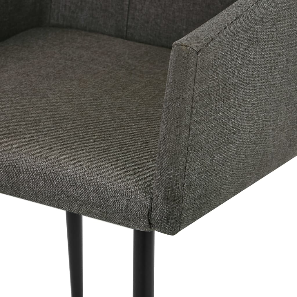 Dining Chairs With Armrests 2 Pcs Fabric